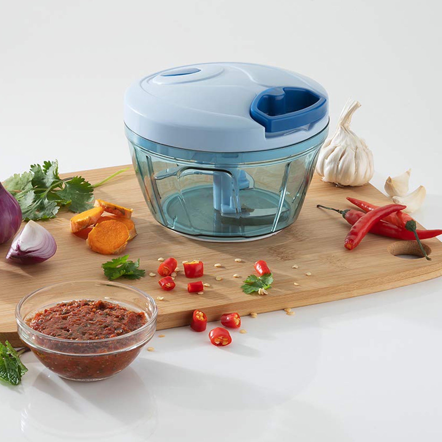 0080 V Atm Blue 450 ML Chopper widely used in all types of household kitchen purposes for chopping and cutting of various kinds of fruits and vegetables etc - DeoDap 0080 V Atm Blue 450 ML Chopper widely used in all types of household kitchen purposes for chopping and cutting of various kinds of fruits and vegetables etc - DeoDap